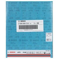 Bosch Schleifblatt Papier J475, Best for Metal, 230 x 280 mm, 150, ungelocht, 1er-Pack (2 608 608 C10), image 