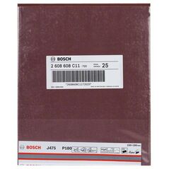 Bosch Schleifblatt Papier J475, Best for Metal, 230 x 280 mm, 180, ungelocht, 1er-Pack (2 608 608 C11), image 