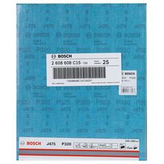 Bosch Schleifblatt Papier J475, Best for Metal, 230 x 280 mm, 320, ungelocht, 1er-Pack (2 608 608 C15), image 