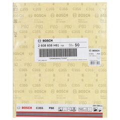 Bosch Schleifblatt C355, Papierschleifblatt, 230 x 280 mm, 80 (2 608 608 H61), image 