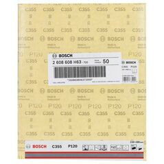 Bosch Schleifblatt C355, Papierschleifblatt, 230 x 280 mm, 120 (2 608 608 H63), image 