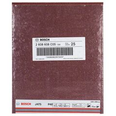 Bosch Schleifblatt Papier J475, Best for Metal, 230 x 280 mm, 40, ungelocht, 1er-Pack (2 608 608 C05), image 