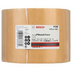 Bosch Schleifrolle C470 Best for Wood and Paint, Papierschleifrolle 115 mm x 50 m, 320 (2 608 608 740), image 