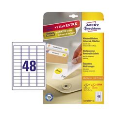 Avery Zweckform Etikett L4736REV-25 45,7x21,2mm weiß 1.200 St./Pack., image 