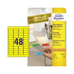 Avery Zweckform Etikett L6041-20 45,7x21,2mm gelb 960 St./Pack., image 