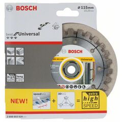 Bosch Diamanttrennscheibe Best for Universal, 115 x 22,23 x 2,2 x 12 mm (2 608 603 629), image 