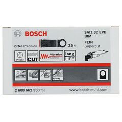 Bosch BIM Tauchsägeblatt SAIZ 32 EPB, Wood and Metal, 50 x 32 mm (2 608 662 350), image 