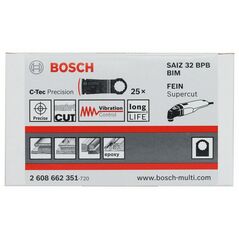 Bosch BIM Tauchsägeblatt SAIZ 32 BPB, Hard Wood, 40 x 32 mm (2 608 662 351), image 