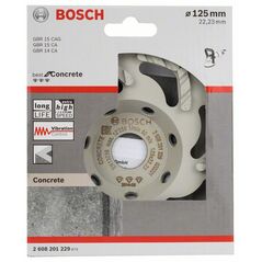 Bosch Diamanttopfscheibe Best for Concrete 125 x 22,23 x 4,5 mm, L-förmig (2 608 201 229), image 