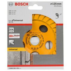 Bosch Diamanttopfscheibe Best for Universal Turbo, 125 x 22,23 x 5 mm, gelb (2 608 201 231), image 