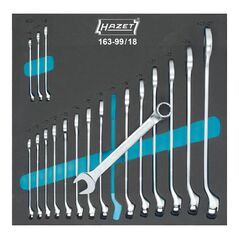 HAZET Ring-Maulschlüssel-Satz 163-99/18 Außen-Doppel-Sechskant Profil 6 - 27 Anzahl Werkzeuge: 18, image 