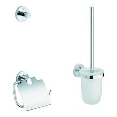 Grohe WC-Set 3 in 1 ESSENTIALS Glas/Metall chrom, image 