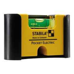 Stabila Wasserwaage Pocket Electric 7 cm mit Seltenerd-Magnetsystem und Gürtel-Clip, image 
