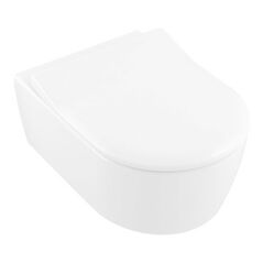 Villeroy & Boch Combi-Pack AVENTO inkl. Wand-WC tief DirectFlush und WC-Sitz SlimSeat weiß, image 