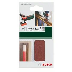 Bosch Schleifblatt-Set, 10-teilig, für AUZ 70 G, B: 70 x L: 125 mm, Körnung 80 - 240 (2 609 256 D33), image 