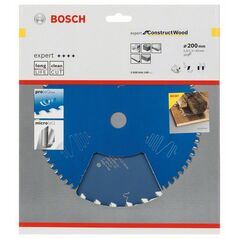 Bosch Kreissägeblatt Expert for Construct Wood, 200 x 30 x 2,0 mm, 30 (2 608 644 140), image 