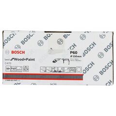 Bosch Schleifblatt C470, 125 mm, 240, Multilochung, Klett, 5er-Pack (2 608 608 X77), image 