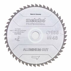Metabo Sägeblatt "aluminium cut - professional", 160x1,6/1,2x20 Z48 FZ/TZ 5°neg, image 