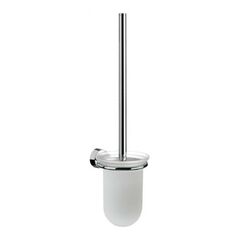 EMCO Toilettenbürstengarnitur RONDO 2 Behälter Kristallglas satiniert, Bürstengriff chrom chrom, image 