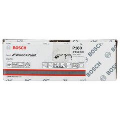 Bosch Schleifblatt Papier C470, 150 mm, 180, ungelocht, Klett, 50er-Pack (2 608 621 051), image 