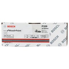 Bosch Schleifblatt C470, 150 mm, 320, Multilochung, Klett, 50er-Pack (2 608 621 024), image 