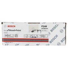 Bosch Schleifblatt Papier C470, 150 mm, 240, ungelocht, Klett, 50er-Pack (2 608 621 052), image 