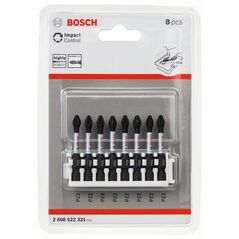 Bosch Schrauberbit-Set Impact Control, 8-teilig, 8 x PZ2, 50 mm (2 608 522 331), image 