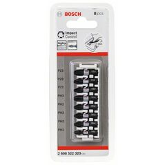 Bosch Schrauberbit-Set Impact Control, 8-teilig, PH1, 3x PH2, PH3, 2 x PZ2, PZ3, 25 mm (2 608 522 323), image 