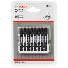 Bosch Doppelklingen Schrauberbit-Set Impact Control, 8-teilig, T15-20 / T25-30, 65 mm (2 608 522 343), image 