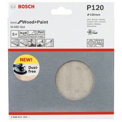 Bosch Schleifblatt M480 Net, Best for Wood and Paint, 150 mm, 120, 5er-Pack (2 608 621 164), image 