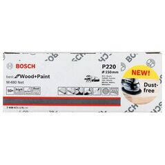 Bosch Schleifblatt M480 Net, Best for Wood and Paint, 150 mm, 220, 50er-Pack (2 608 621 176), image 