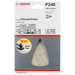 Bosch Schleifblatt M480 Net, Best for Wood and Paint, 100 x 150 mm, 240, 10er-Pack (2 608 621 213), image 