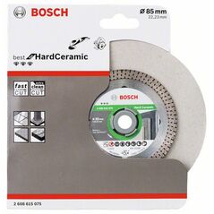 Bosch Diamanttrennscheibe Best for Hard Ceramic, 85 x 22,23 x 1,4 x 7 mm (2 608 615 075), image 