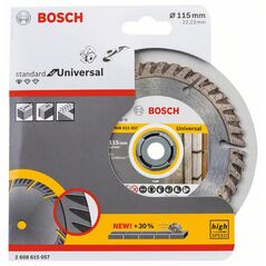 Bosch Diamanttrennscheibe Standard for Universal, 115 x22,23 x 2 x 10 mm (2 608 615 057), image 