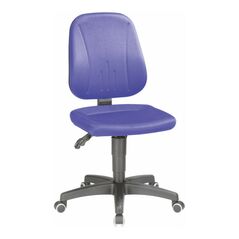 bimos Arbeitsdrehstuhl Unitec mit Rollen und Stoff blau Sitzhöhe 440-620 mm, image 