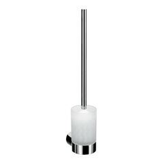 EMCO Toilettenbürstengarnitur FINO Behälter Kristallglas satiniert, Bürstengriff chrom chrom, image 