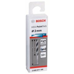 Bosch Metallspiralbohrer HSS PointTeQ, DIN 338, 2,0 mm, 10er-Pack (2 608 577 188), image 