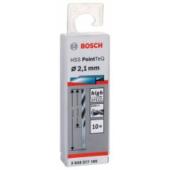 Bosch Metallspiralbohrer HSS PointTeQ, DIN 338, 2,1 mm, 10er-Pack (2 608 577 189), image 