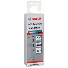 Bosch Metallspiralbohrer HSS PointTeQ, DIN 338, 2,2 mm, 10er-Pack (2 608 577 190), image 