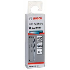 Bosch Metallspiralbohrer HSS PointTeQ, DIN 338, 3,3 mm, 10er-Pack (2 608 577 201), image 