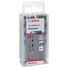 Bosch Metallspiralbohrer HSS PointTeQ, DIN 338, 4,5 mm, 10er-Pack (2 608 577 213), image 