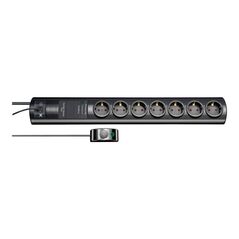 Brennenstuhl Primera-Tec Comfort Switch Plus 19.500A Überspannungsschutz-Steckdosenleiste 7-fach schwarz 2m H05VV-F 3G1,5 2 permanent 5 schaltbar, image 