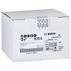 Bosch Fiberschleifscheibe R780 Best for Metal and Inox, 125 x 22,23 mm, 80 (2 608 621 613), image 