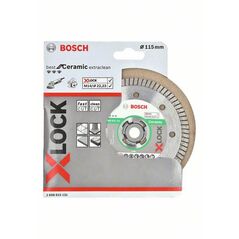 Bosch Diamanttrennscheibe X-LOCK Best for Ceramic Extra Clean Turbo, 115 x 1,4 x 7 mm (2 608 615 131), image 
