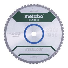 Metabo Sägeblatt "steel cut - classic", 305x2,6/2,2x25,4 Z60 FZFA/FZFA 4°, image 