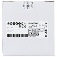 Bosch Fiberschleifscheibe R574 Best for Metal, X-LOCK, 115 x 22,23 mm, K 24 (2 608 619 153), image 