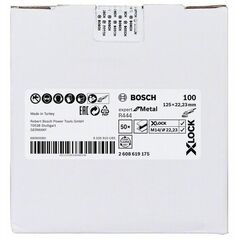 Bosch Fiberschleifscheibe R444 Expert for Metal, X-LOCK, 125 x 22,23 mm, K 100 (2 608 619 175), image 