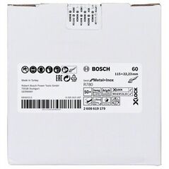 Bosch Fiberscheibe R780 Best for Metal and Inox, X-LOCK, 115 x 22,23 mm, K 60, Stern (2 608 619 179), image 