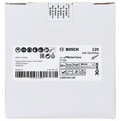Bosch Fiberscheibe R780 Best for Metal and Inox, X-LOCK, 115 x 22,23 mm, K 120, Stern (2 608 619 182), image 
