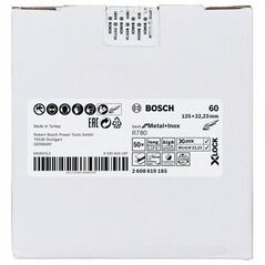 Bosch Fiberscheibe R780 Best for Metal and Inox, X-LOCK, 125 x 22,23 mm, K 60, Stern (2 608 619 185), image 